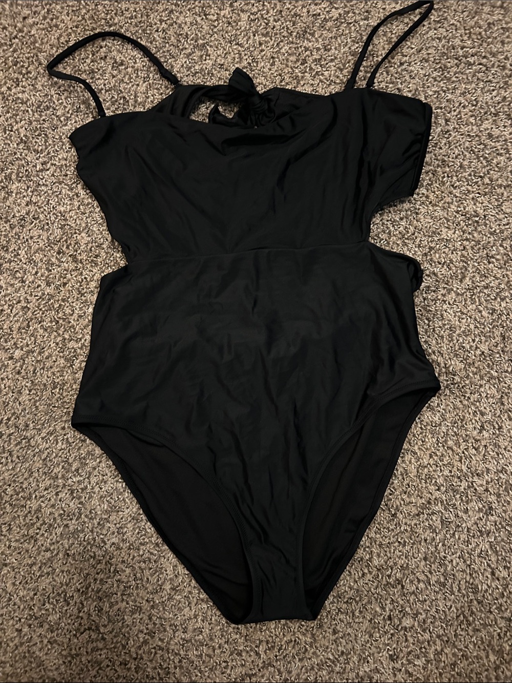 J. Crew Black womens' One-Piece Swimsuit with Bow Back